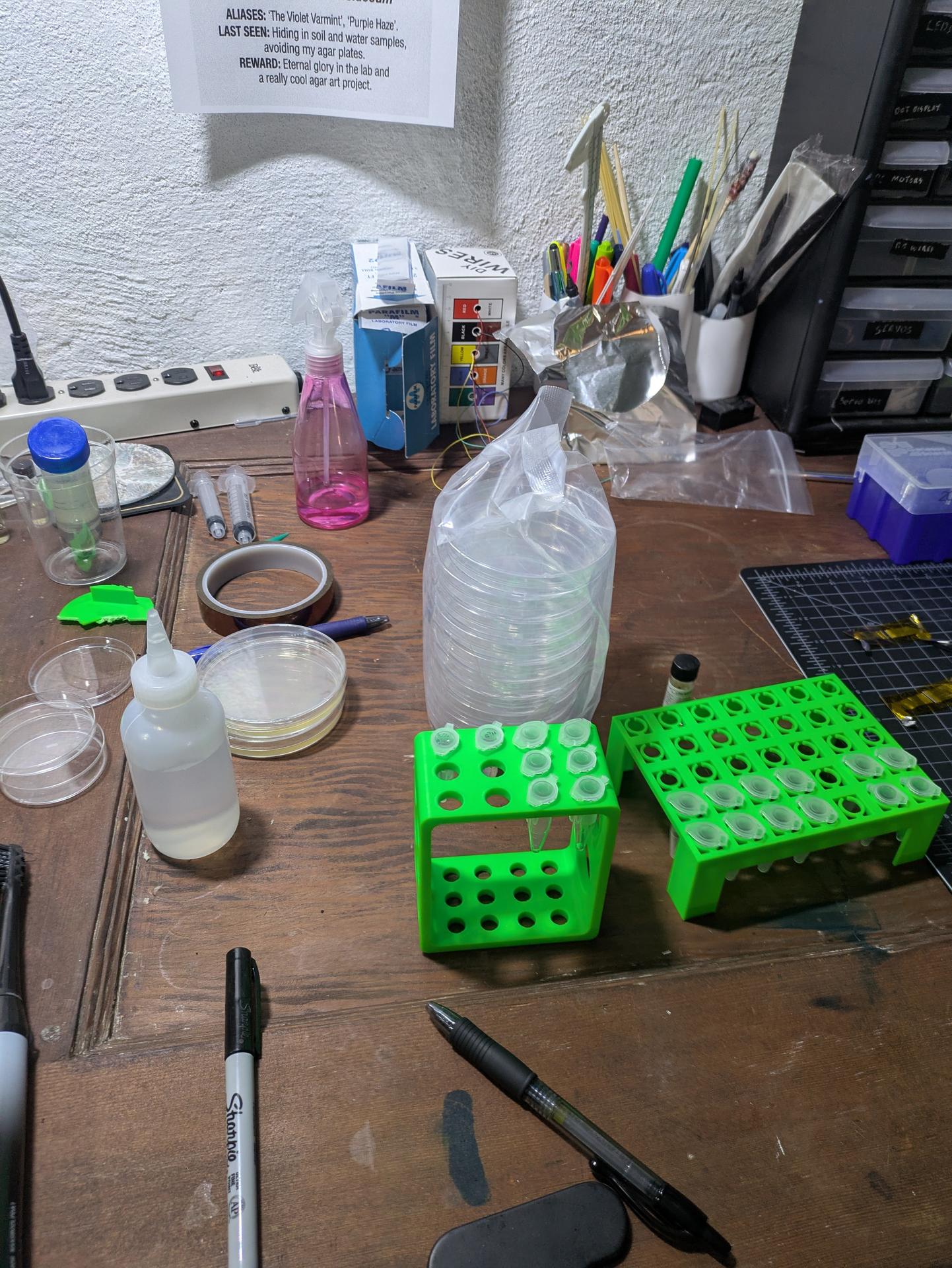 Prepping the bench