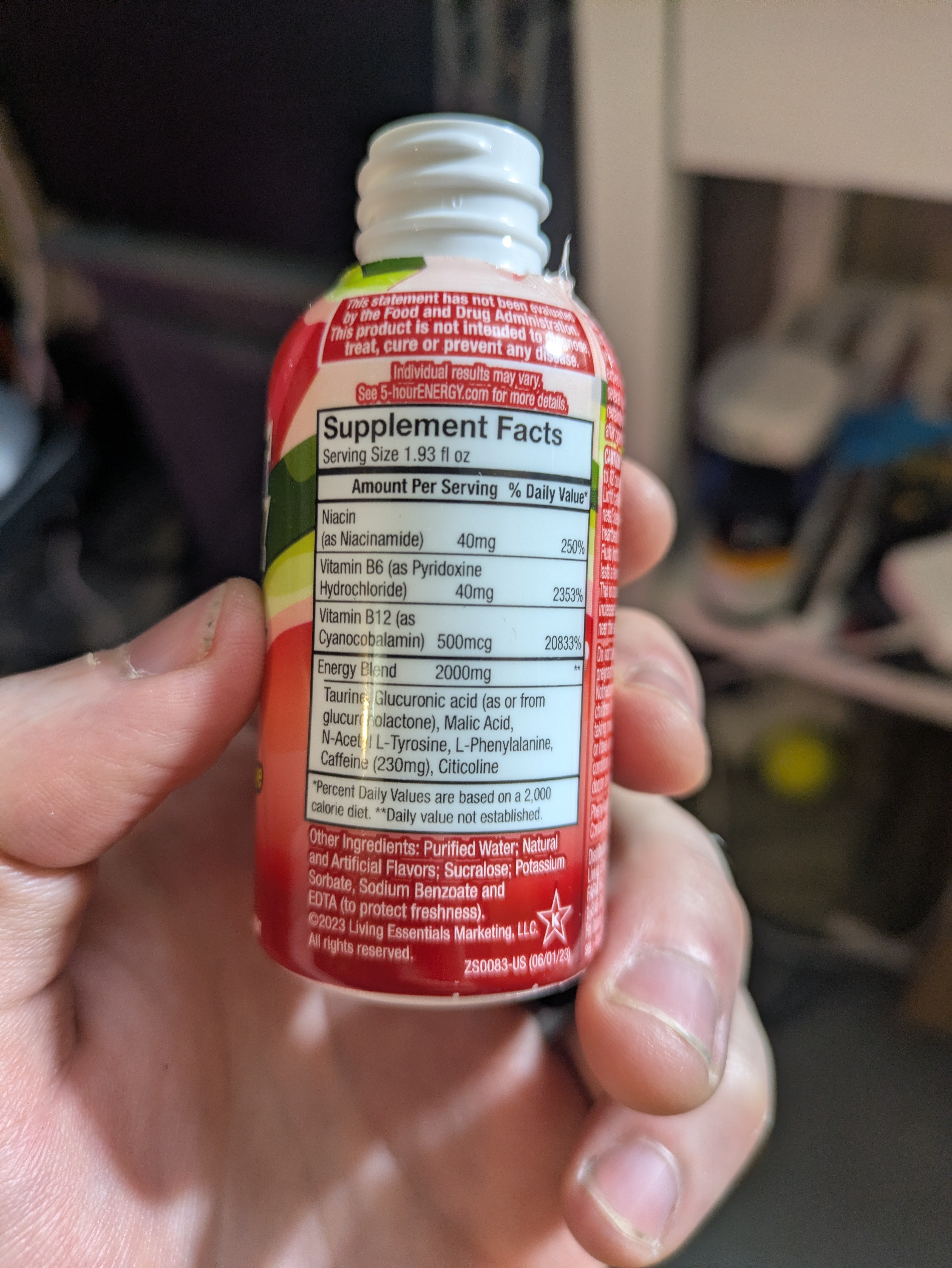 info - 4000mg/L caffeine